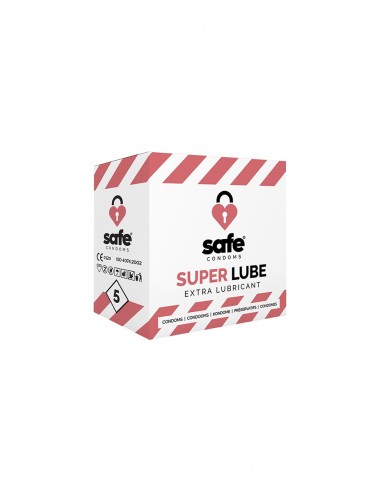 5 préservatifs Safe Super Lube