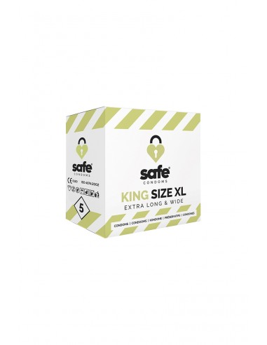 5 préservatifs Safe King Size XL
