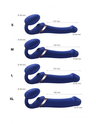 Strap-on-me Multi Orgasm bleu nuit S