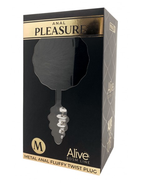 Plug métal Fluffly Twist M noir - Alive