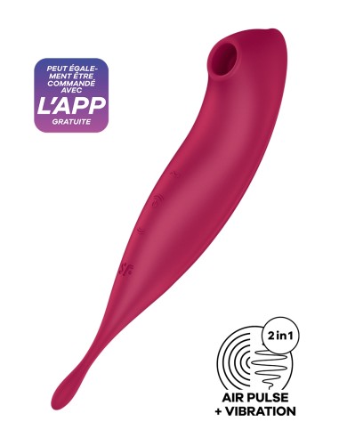 Stimulateur Satisfyer Twirling Pro Connecté rouge