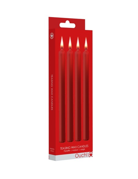 4 bougies SM rouges Large - Ouch!