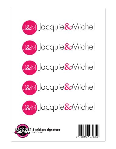 5 stickers Jacquie et Michel signature