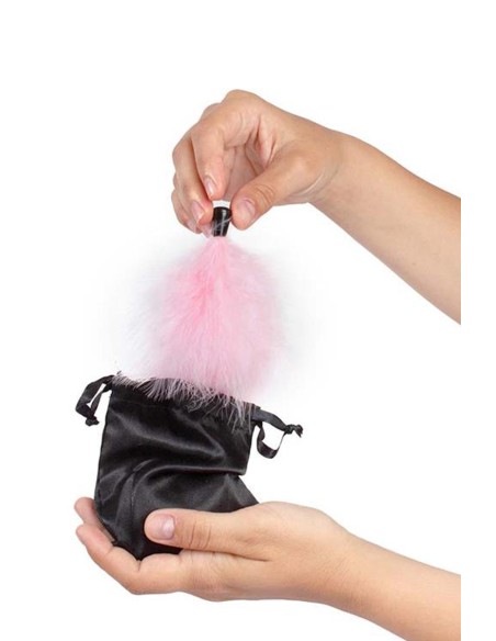 Kit poudre comestible vin pétillant à la fraise et plumeau - Secret Play