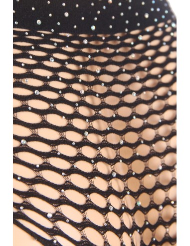 Ensemble 2 pièces résille et strass - Paris Hollywood