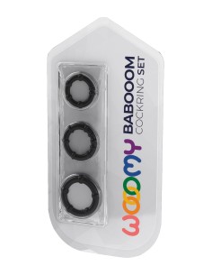 Set 3 Cockrings noir Babooom - Wooomy 2