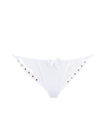 String blanc à clous dorés V-9798 - Axami