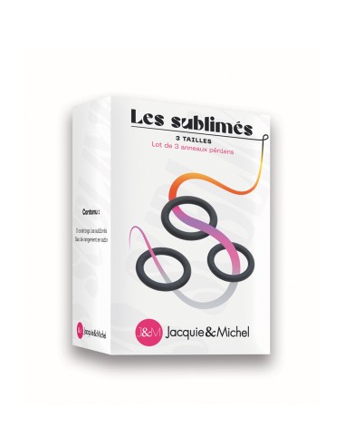 Set de 3 cockrings Les sublimés - Jacquie et Michel Set de 3 cockrings Les sublimés - Jacquie et Michel