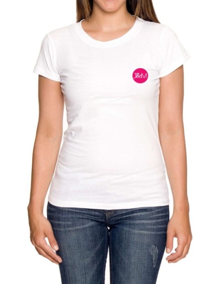 Tee-shirt  J&M blanc - spécial  femme