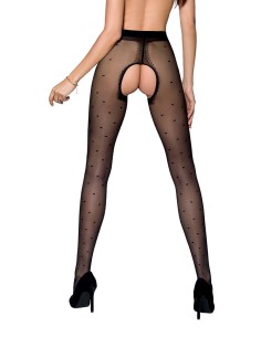 Collants ouverts TI018 20 deniers - noir 2
