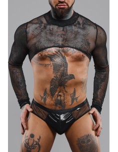 Croc top tulle noir transparent - Regnes