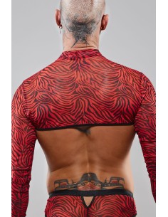 Croc top tulle zébré rouge et noir - Regnes 2