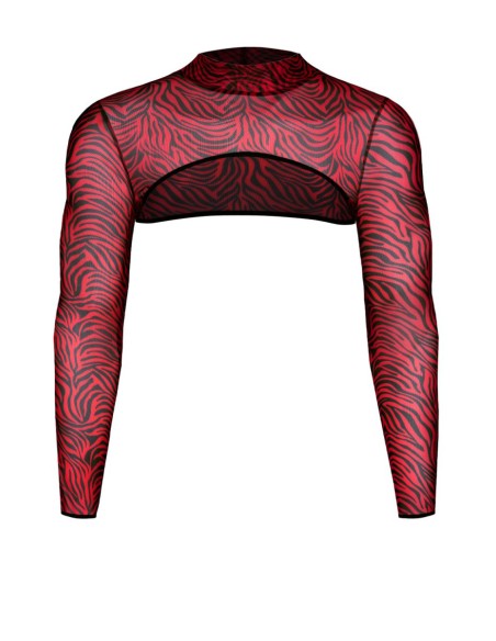 Croc top tulle zébré rouge et noir - Regnes Croc top tulle zébré rouge et noir - Regnes