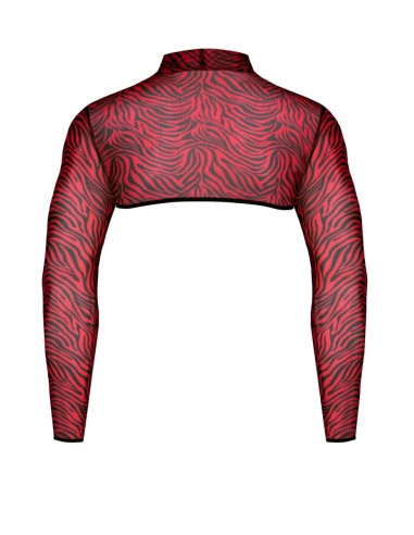Croc top tulle zébré rouge et noir - Regnes Croc top tulle zébré rouge et noir - Regnes