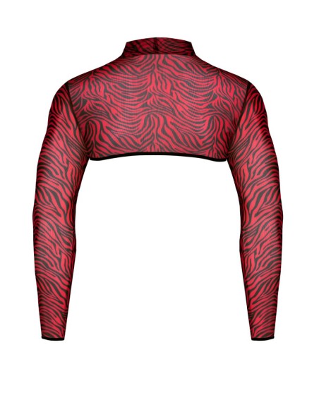 Croc top tulle zébré rouge et noir - Regnes Croc top tulle zébré rouge et noir - Regnes