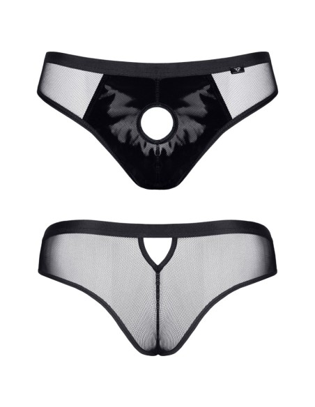 Slip type brésilien noir ouvert - Regnes