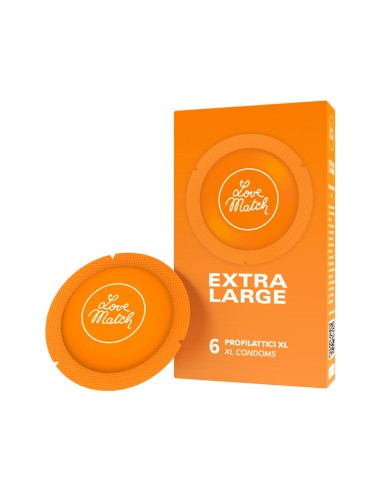 6 préservatifs extra-large Love Match
