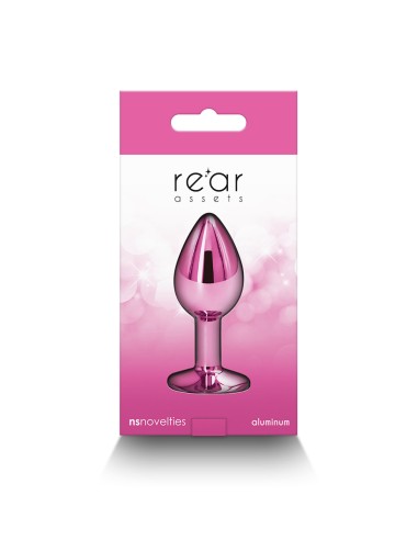 Plug bijou aluminium chromé rose S