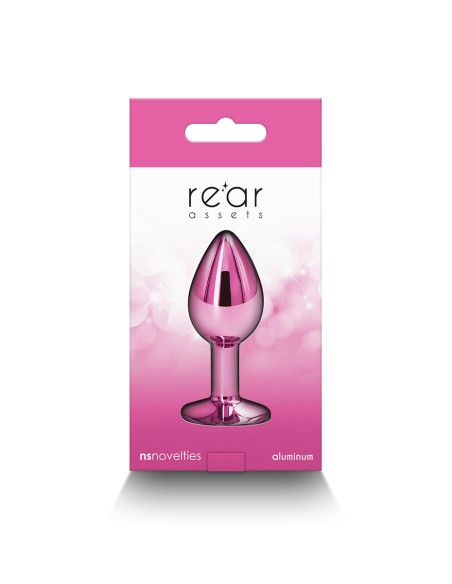 Plug bijou aluminium chromé rose S