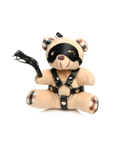 Porte-clés Teddy Bear BDSM avec martinet