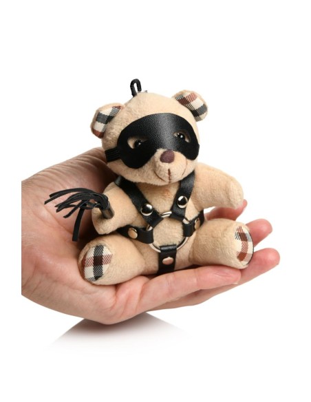 Porte-clés Teddy Bear BDSM avec martinet