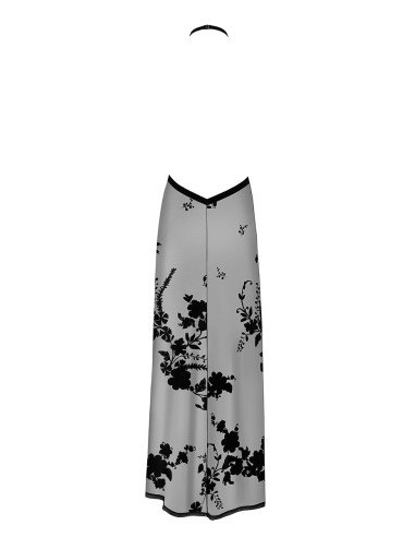 Robe longue dos nu Divinity F312 tulle floqué