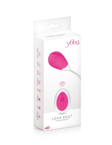 Oeuf vibrant Love Egg 2 rose - Yoba