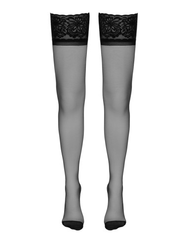 Bas autofixants couture noir 1 - Cotelli Legwear
