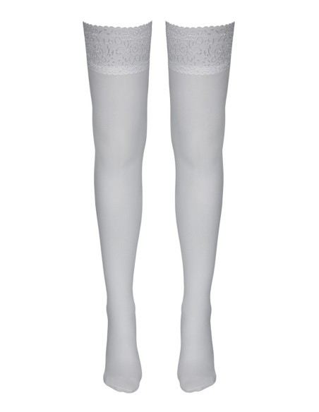 Bas autofixants blanc - Cotelli Legwear