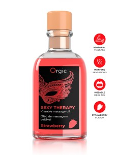 Huile de massage embrassable Sexy Therapy fraise