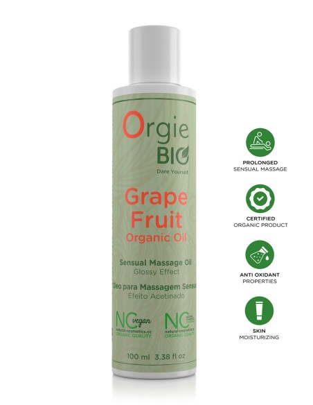 Huile de massage Bio au pamplemousse - Orgie Huile de massage Bio au pamplemousse - Orgie