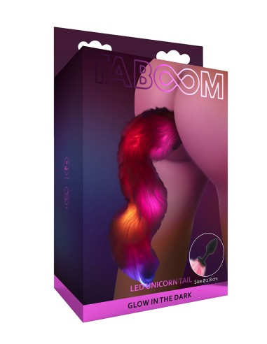 Plug anal Licorne avec queue lumineuse - Taboom Plug anal Licorne avec queue lumineuse - Taboom