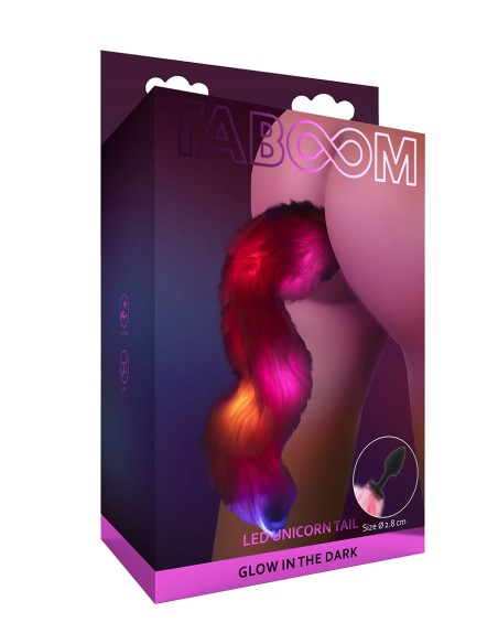 Plug anal Licorne avec queue lumineuse - Taboom Plug anal Licorne avec queue lumineuse - Taboom