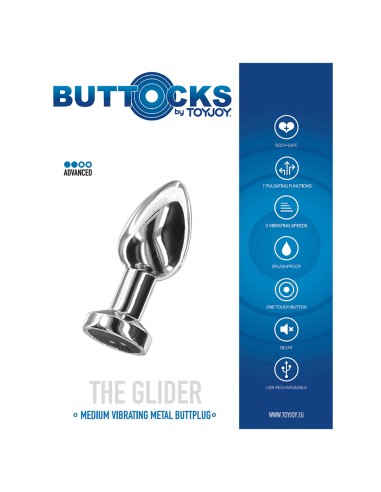 Plug vibrant en métal The Glider M 