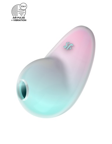 Stimulateur Pixie Dust air pulsé et vibrations - rose et menthe
