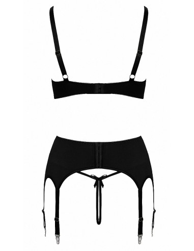 Ensemble coquin ouvert 3 pièces gris - Cottelli Lingerie Ensemble coquin ouvert 3 pièces gris - Cottelli Lingerie