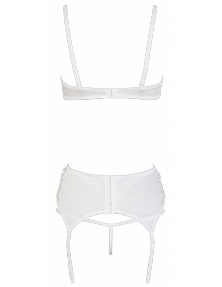 Ensemble lingerie 3 pièces ouvert blanc - Cottelli Lingerie