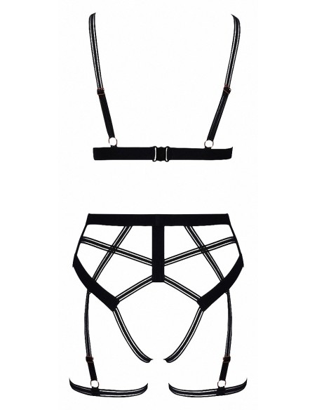  Set lingerie BDSM harnais noir - Cotelli Lingerie