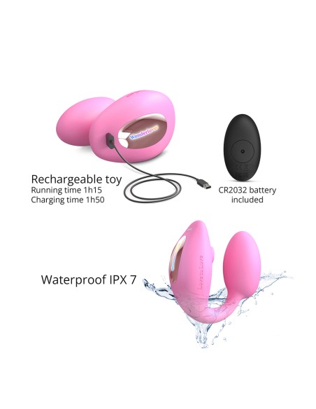 Double stimulateur Wonderlover rose - Love to Love