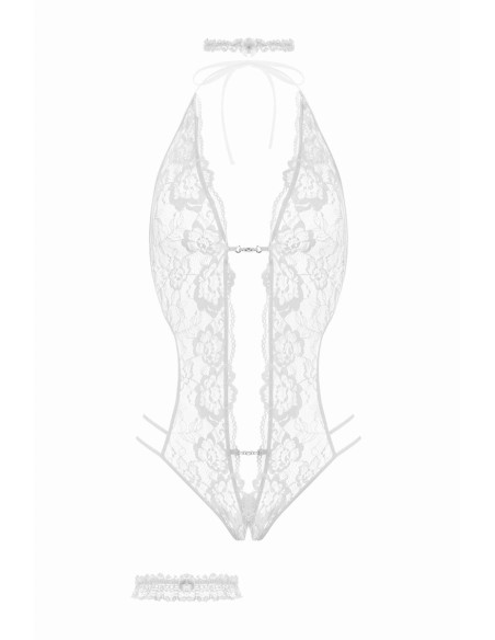 Ensemble body ouvert Renee blanc - Christine Ensemble body ouvert Renee blanc - Christine