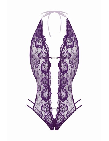 Body string ouvert Renee violet - Christine