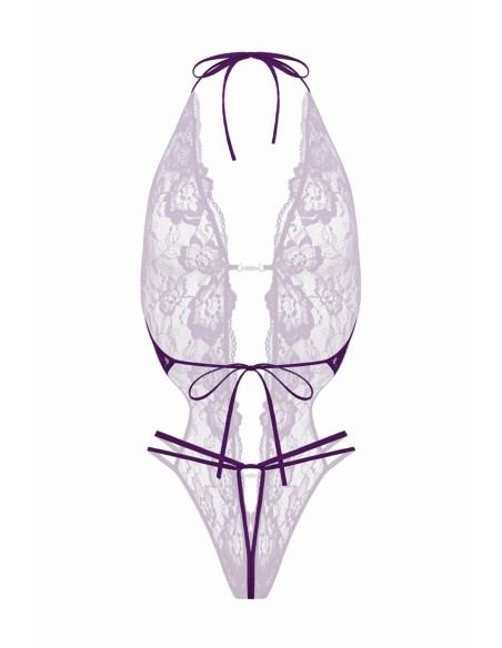 Body string ouvert Renee violet - Christine
