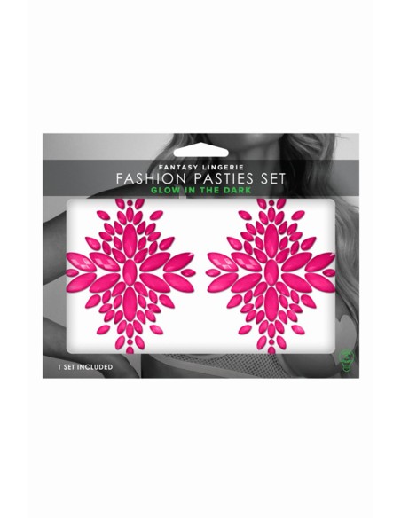 Cache-tétons fashion rose phosphorescent - Glow