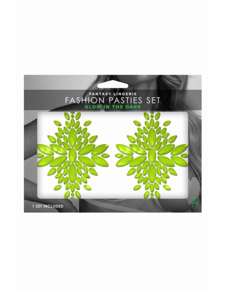 Cache-tétons fashion vert phosphorescent - Glow