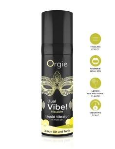 Gel d'excitation Dual Vibe Lemon Gin Tonic Liquid Vibrator