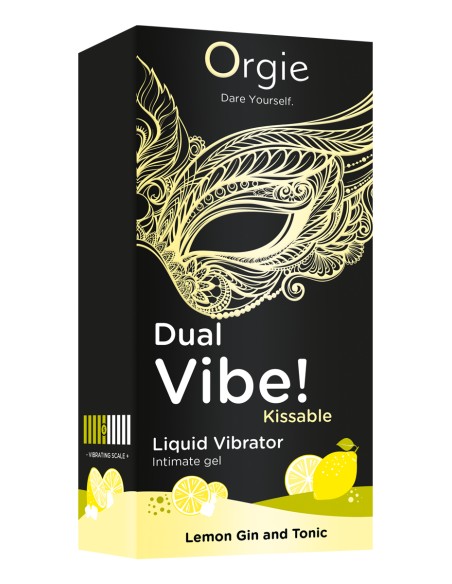 Gel d'excitation Dual Vibe Lemon Gin Tonic Liquid Vibrator