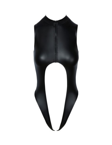 Body noir ouvert à l'entrejambe - Cotelli Lingerie