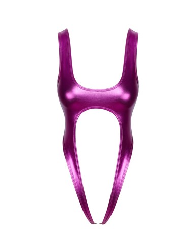 Body rose métallisé ouvert à l'entrejambe - Cotelli Lingerie