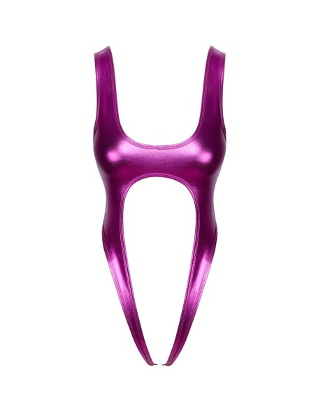 Body rose métallisé ouvert à l'entrejambe - Cotelli Lingerie