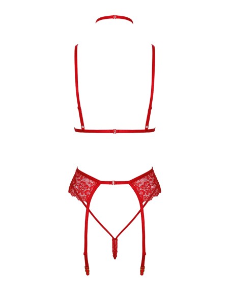 Ensemble 5 pièces Bondage Red Lace Kiss 243 - Kissable
